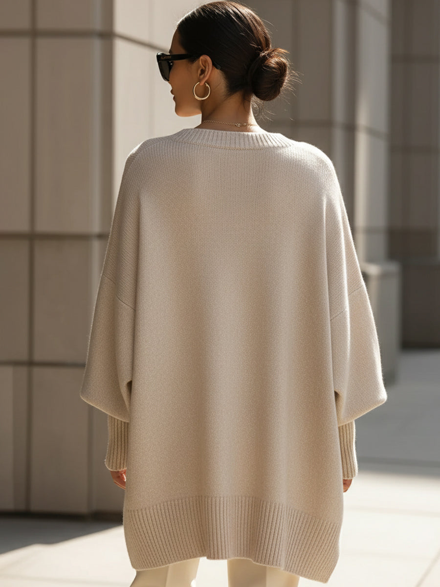 NATALIE – ASYMMETRICAL COZY OVERSIZED SWEATER