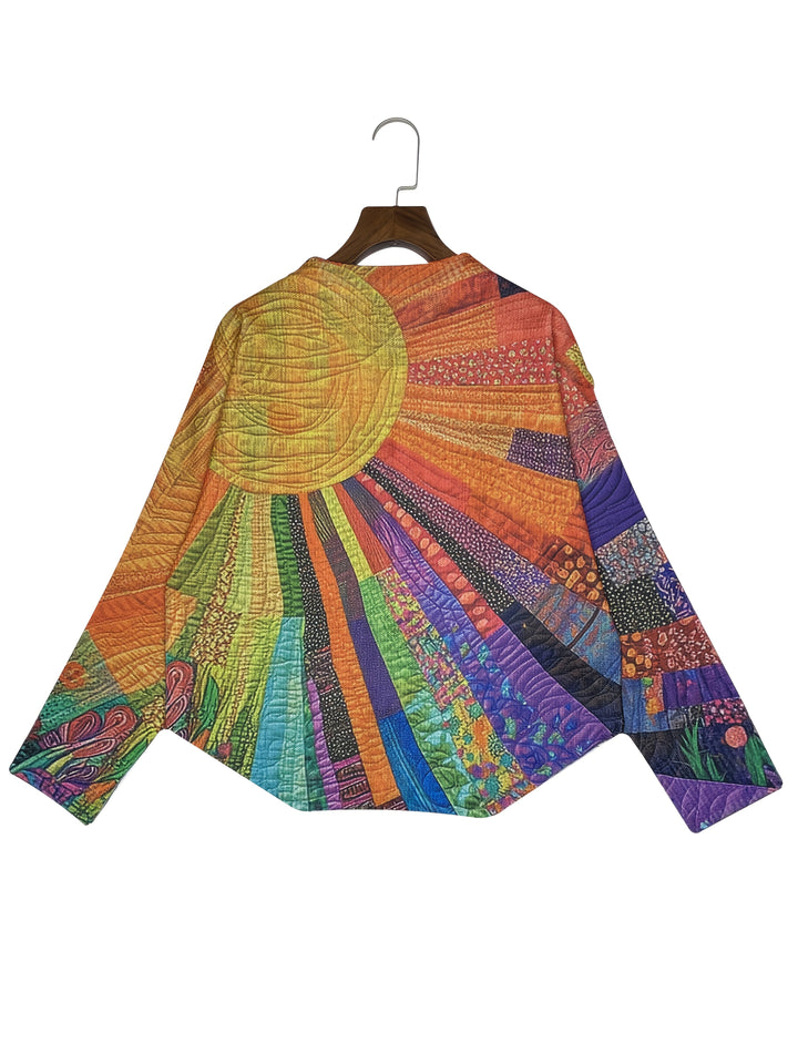 KIRSTEN – ARTFUL PATCHWORK BUTTON CARDIGAN