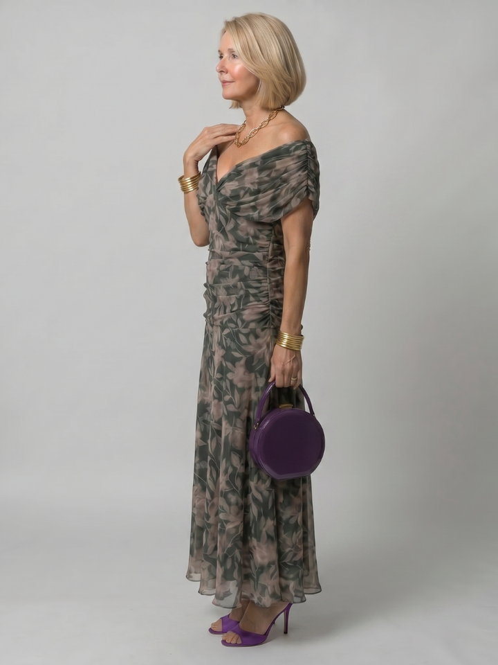 Calen™ | Off Shoulder Flow Midi Dress