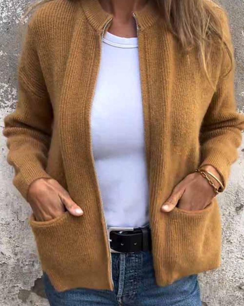 Marsha | Autumn Cardigan With Zipper