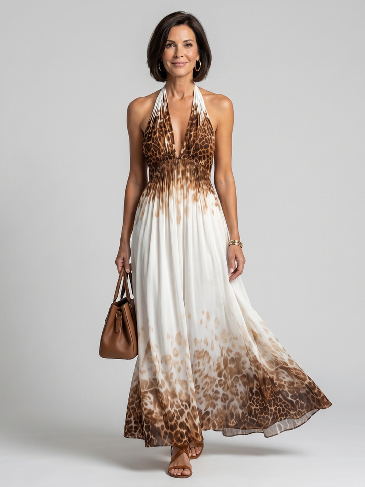 Olivia™ | Pleated White Midi Dress