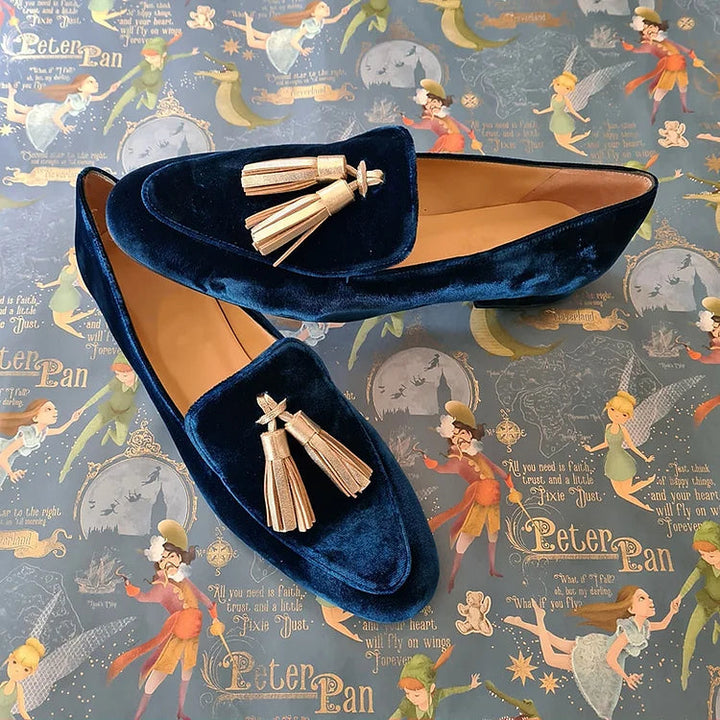 MIDNIGHT ELEGANCE LOAFER WITH CHAMPAGNE TASSEL