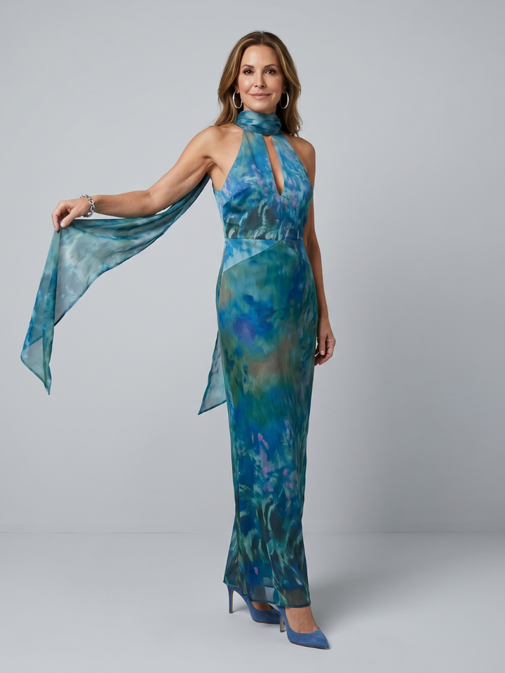 Juniper™ | Keyhole Halter Maxi Dress