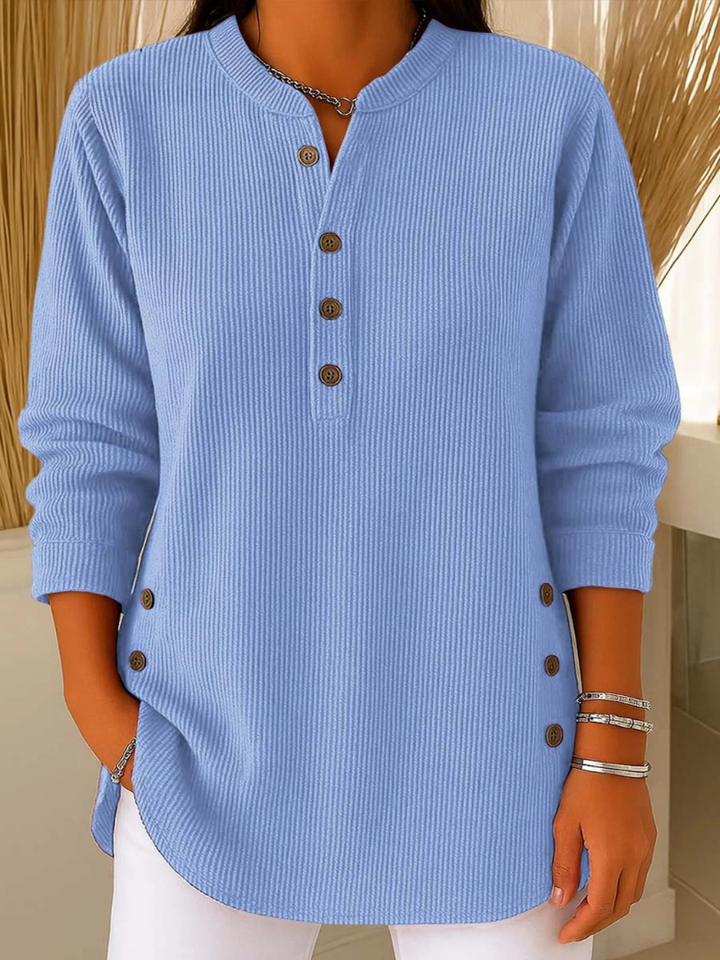 Celesta | Soft Textured Button Tunic
