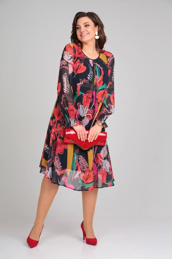 Florine – Elegant Floral Dress