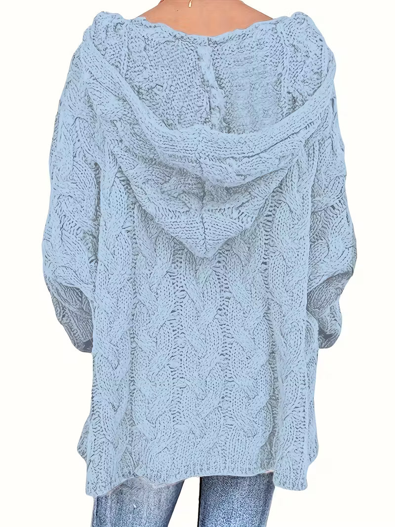 ISLA – CHUNKY KNIT HOODED SWEATER