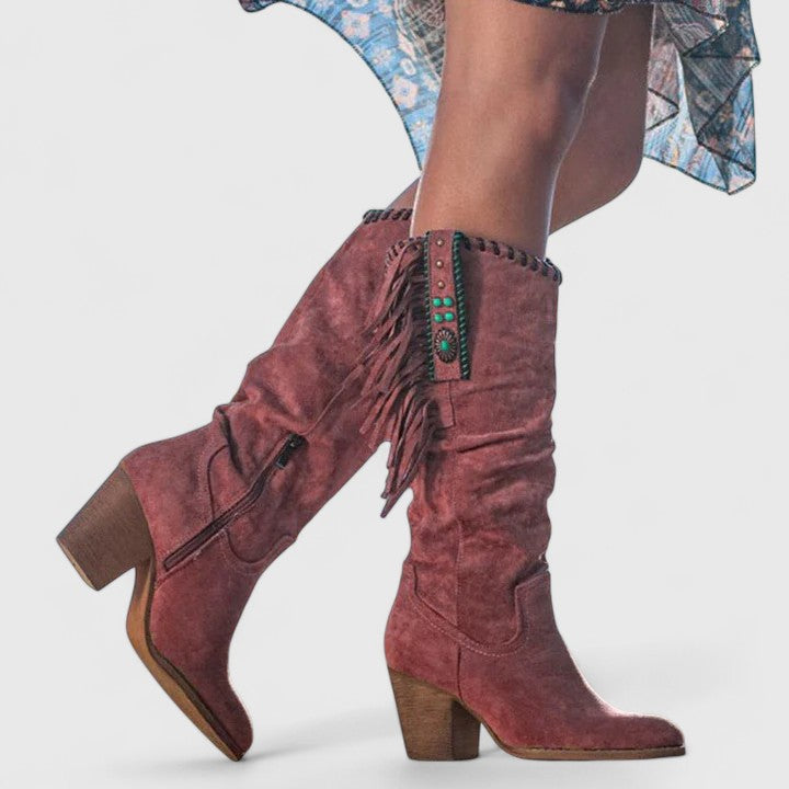 LILA – FRINGE HEEL BOOT