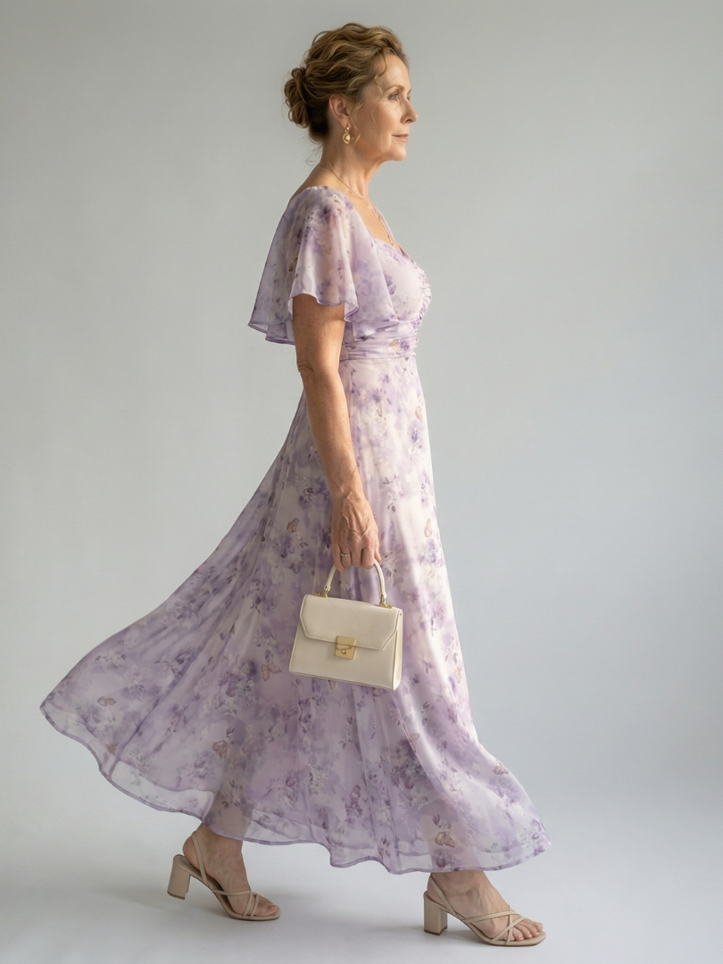 Valerie™ | Flutter Sleeve Midi Dress