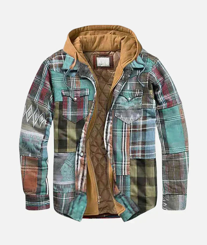 GINA – COZY HOODED PLAID JACKET
