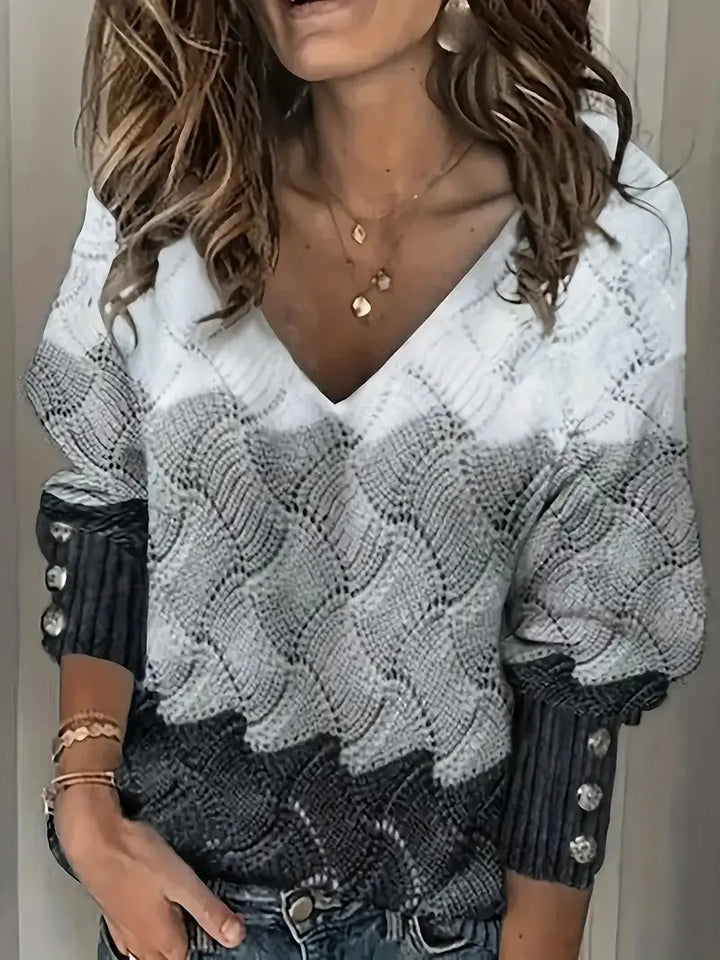 EMMA – COZY CHIC WAVE KNIT SWEATER