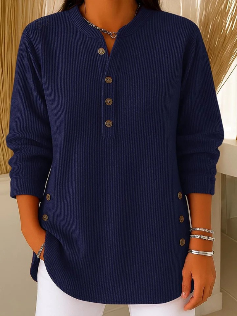 Celesta | Soft Textured Button Tunic