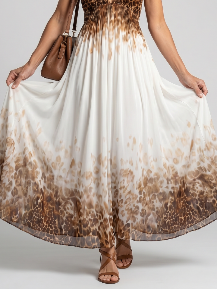 Olivia™ | Pleated White Midi Dress