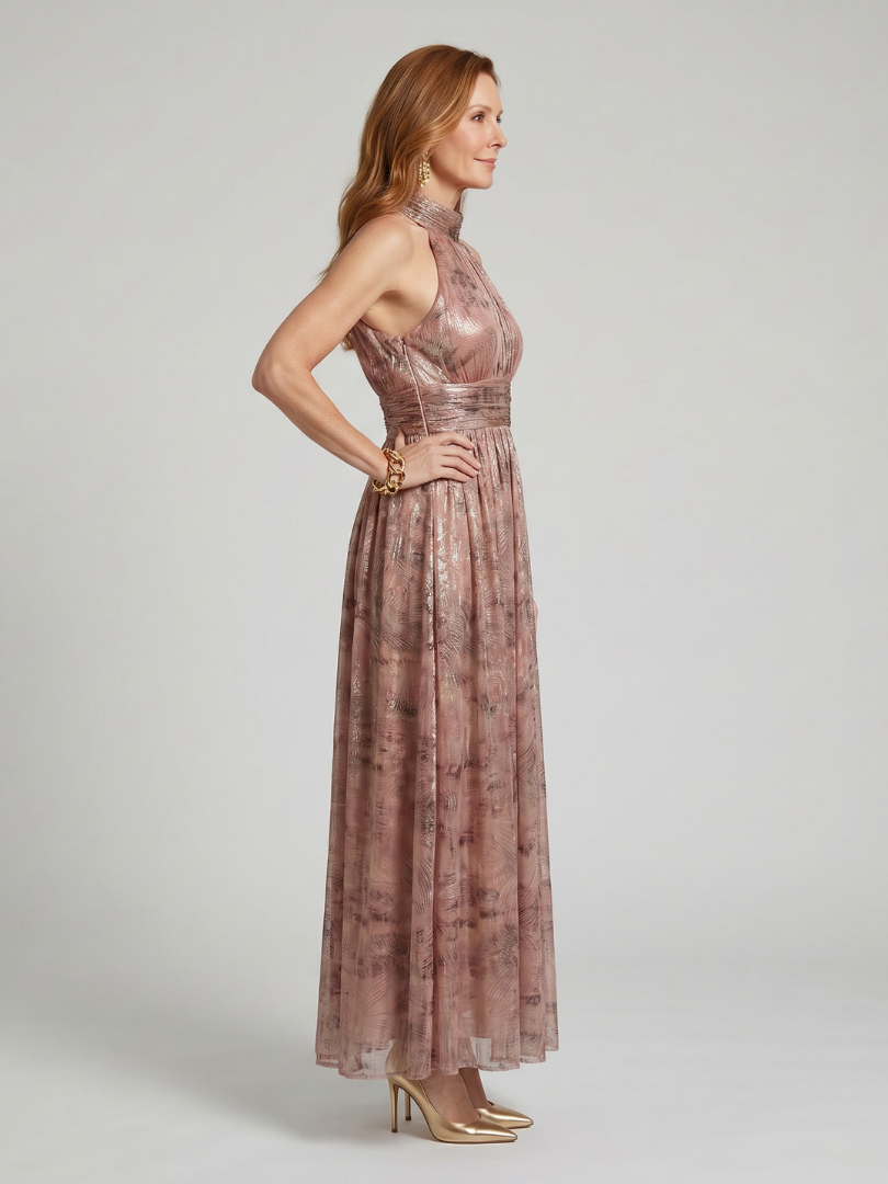 Layla™ | Textured Sleeveless Midi Dress