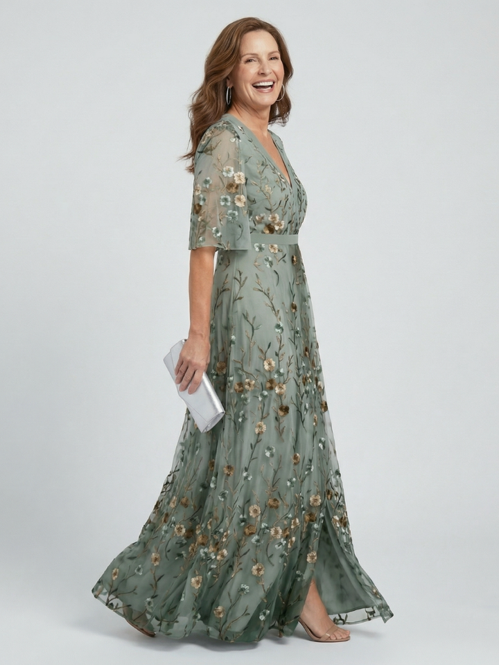 Selena™ | Halter Bloom Flow Maxi Dress