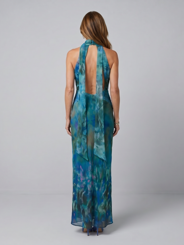 Juniper™ | Keyhole Halter Maxi Dress