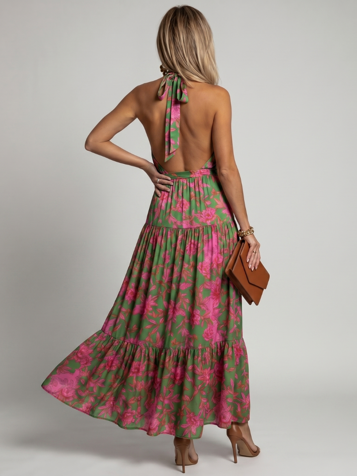 Rowen™ | Draped Halter Midi Dress