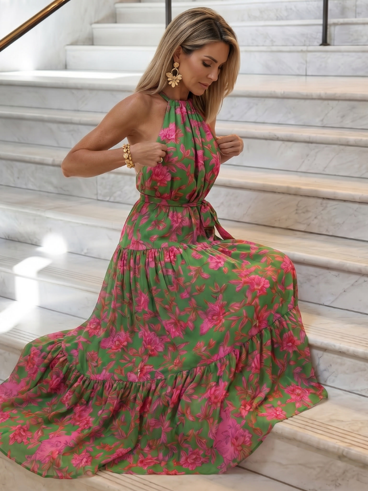 Rowen™ | Draped Halter Midi Dress
