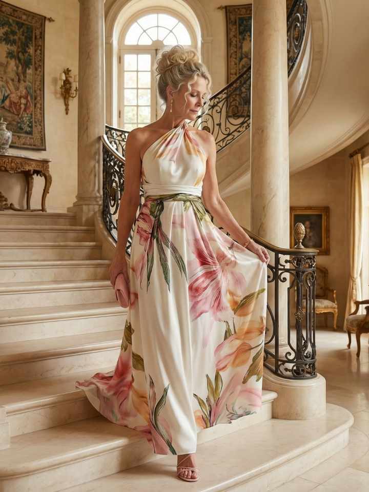Amelia™ | Light Floral Maxi Dress