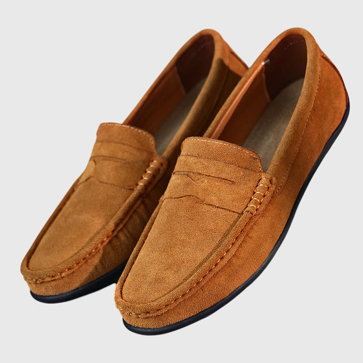 KATY – SUEDE PENNY LOAFERS