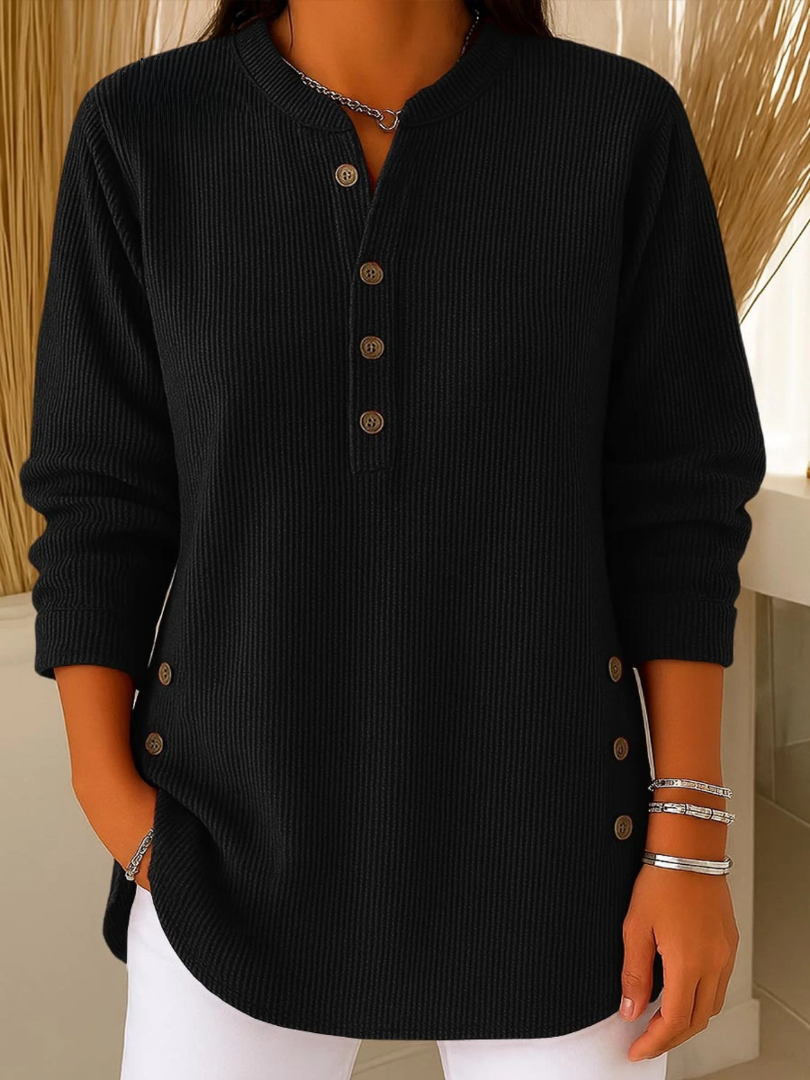 Celesta | Soft Textured Button Tunic