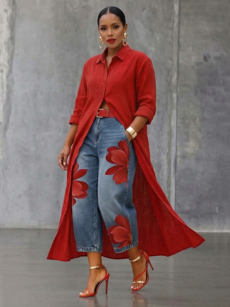 Sophia - Elegant Floral Pants