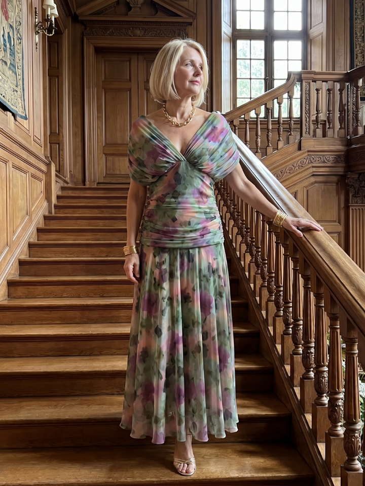 Calen™ | Off Shoulder Flow Midi Dress