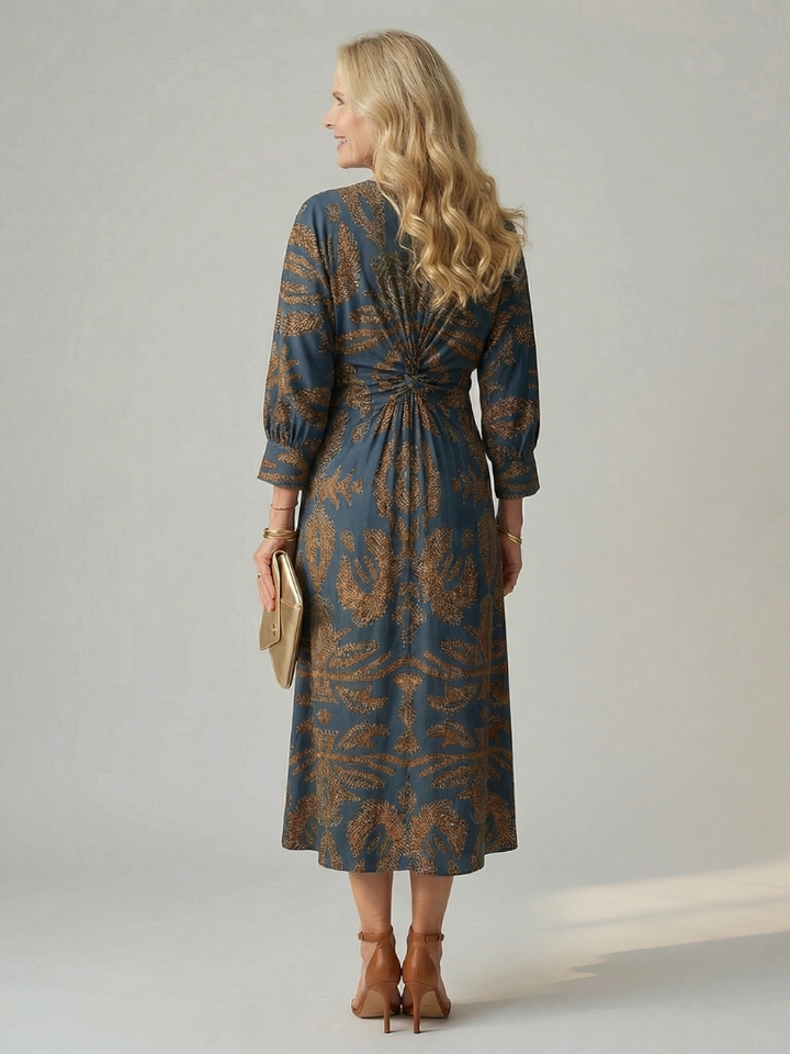 Naomi™ | Natural Wrap Midi Dress