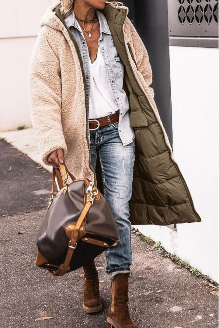 Luna | Elegant Reversible Coat for Women