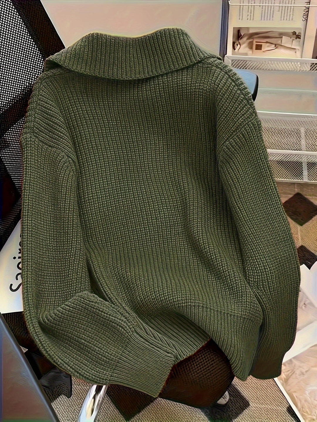 FIONA – STATEMENT BUTTON KNIT SWEATER
