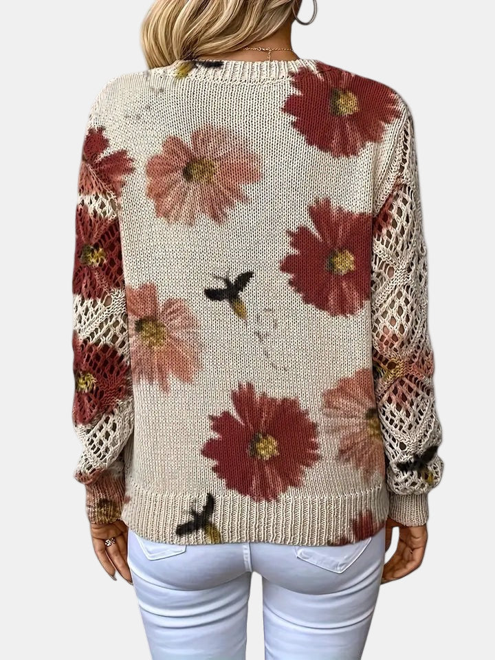 BRIANNA – BLOOMING CHIC KNIT SWEATER