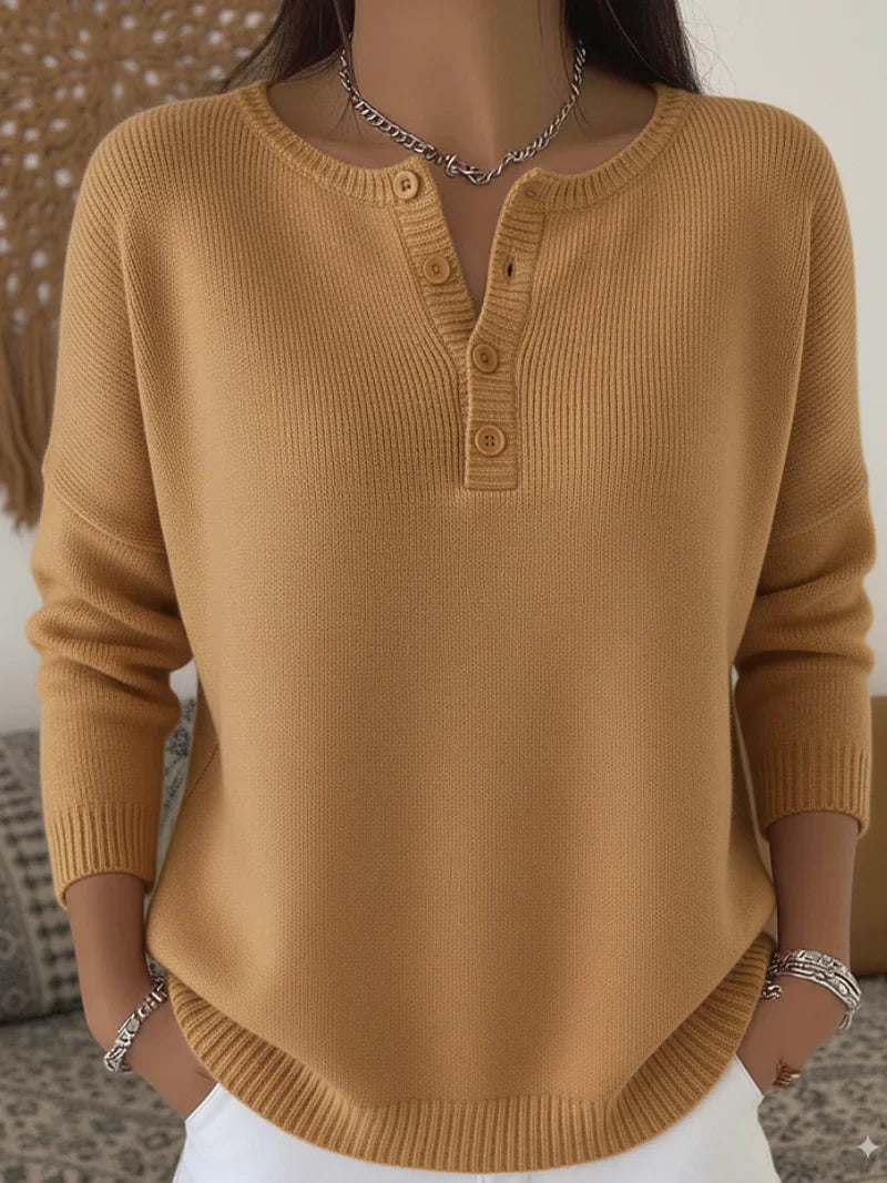 Savannah | Cozy Buttoned Knit Sweater