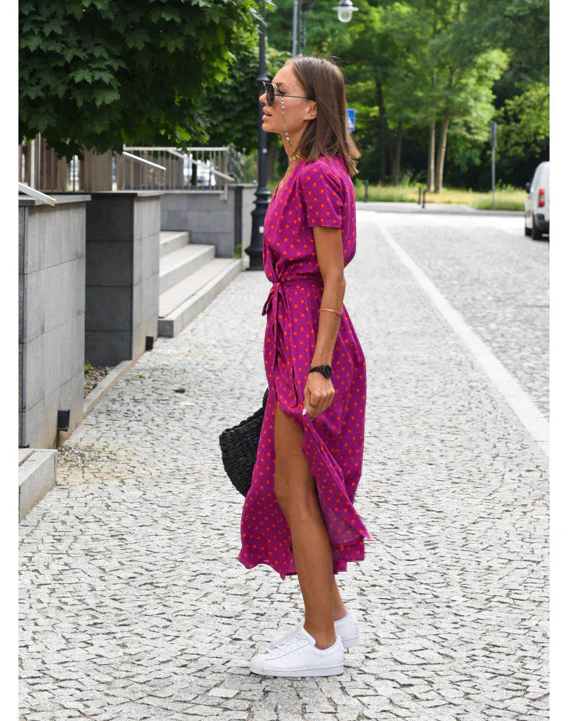Julia™ – Elegant V-Neck Sculpting Dress