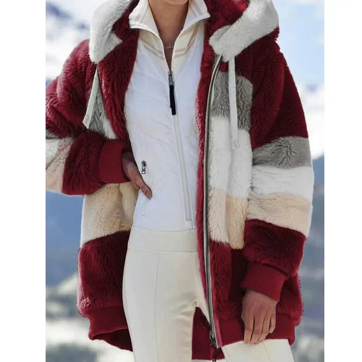 PlaidFusion™ - Women's Hooded Cashmere Coat