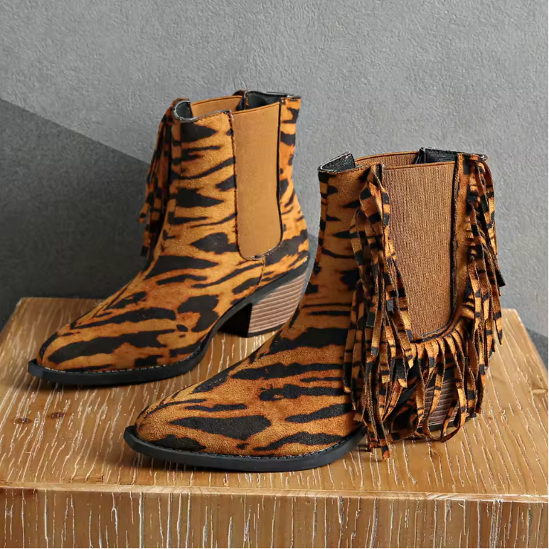 Monroe® | Luxury Fringe Ankle Boots