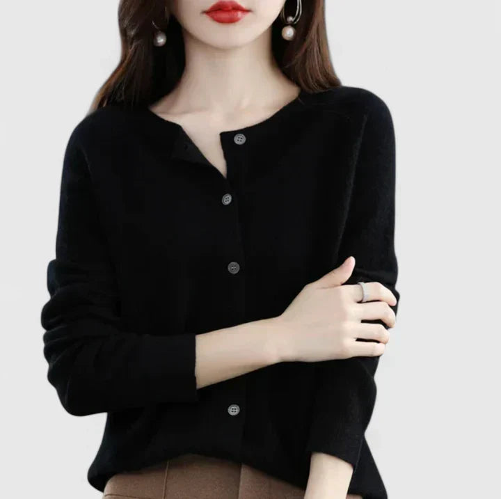 EMILIA – CLASSIC BUTTON CARDIGAN