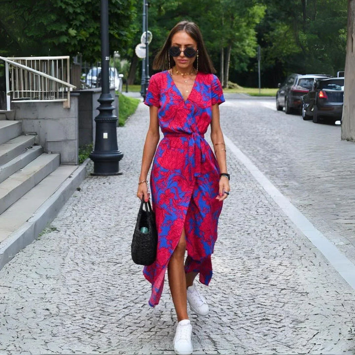 Julia™ – Elegant V-Neck Sculpting Dress