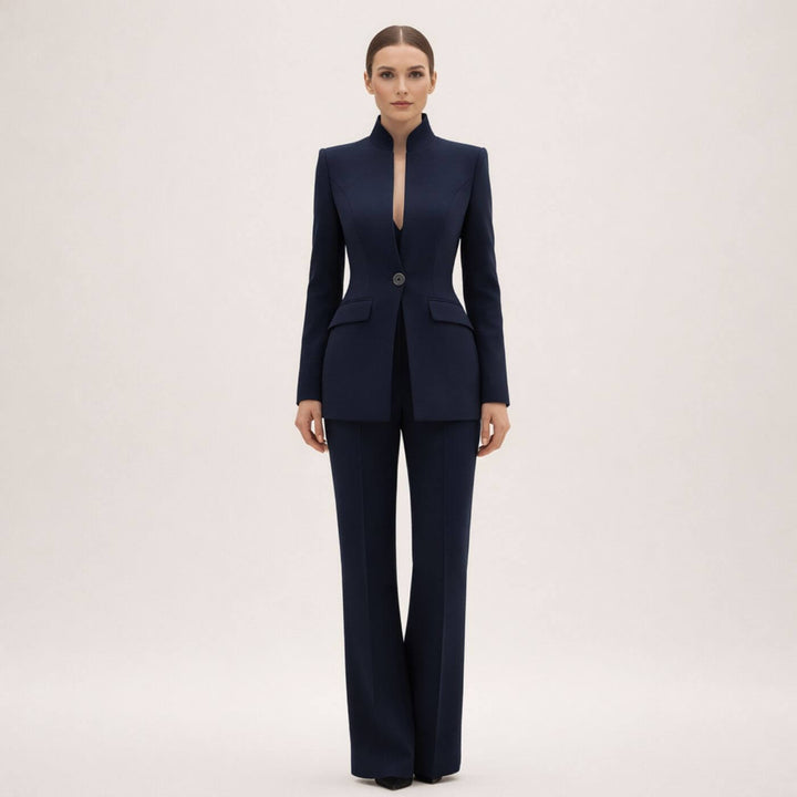 Veronica™| Modern Minimalist Black Two Piece Suit for Women