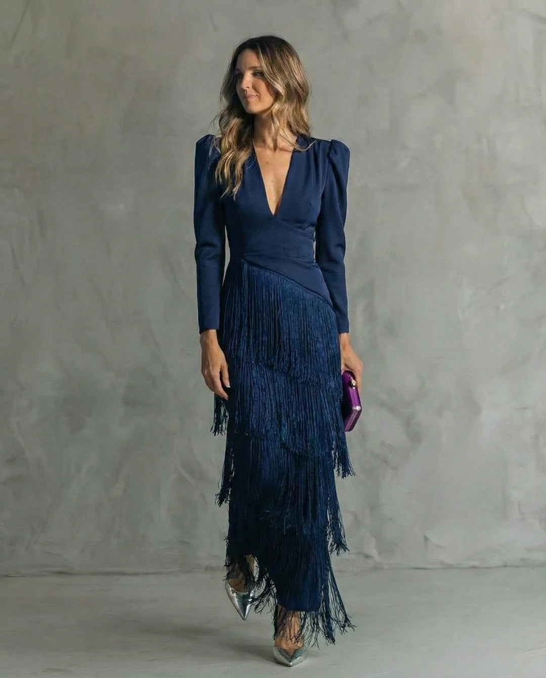 Seraphina™ – Chic Fringe Midi Dress