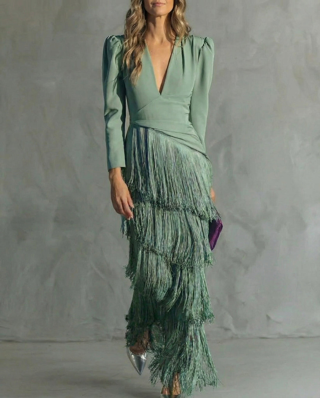 Seraphina™ – Chic Fringe Midi Dress