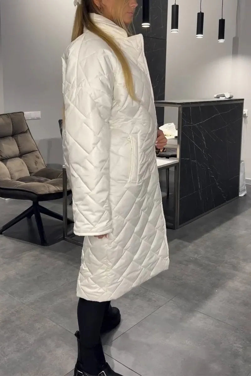 FRANCINE – THE CHIC QUILTED LONG COAT