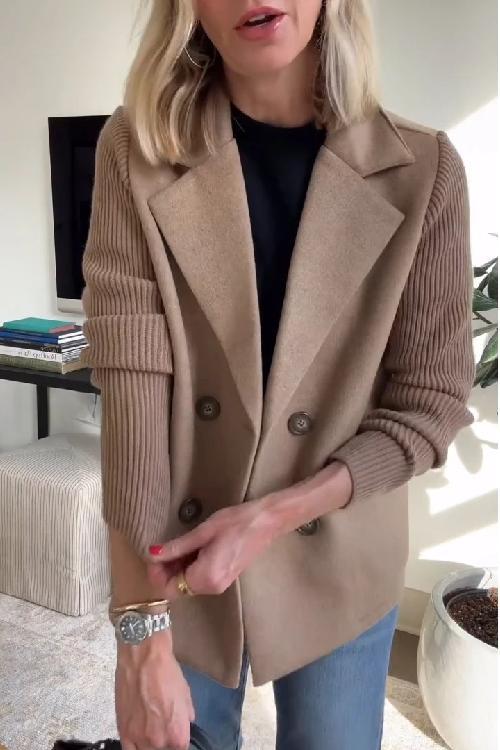 CHLOE – MODERN KNIT-SLEEVE BLAZER