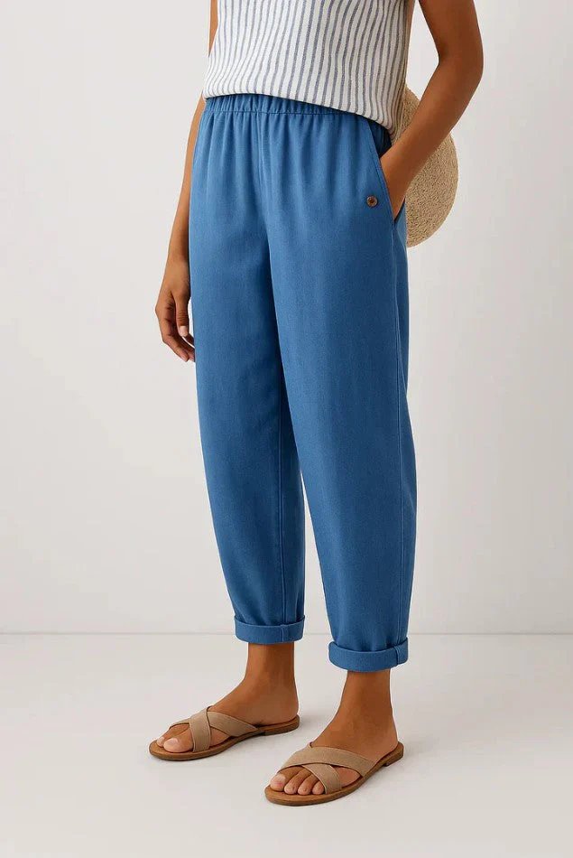 Aria™ | Elastic Waist Straight Leg Trousers