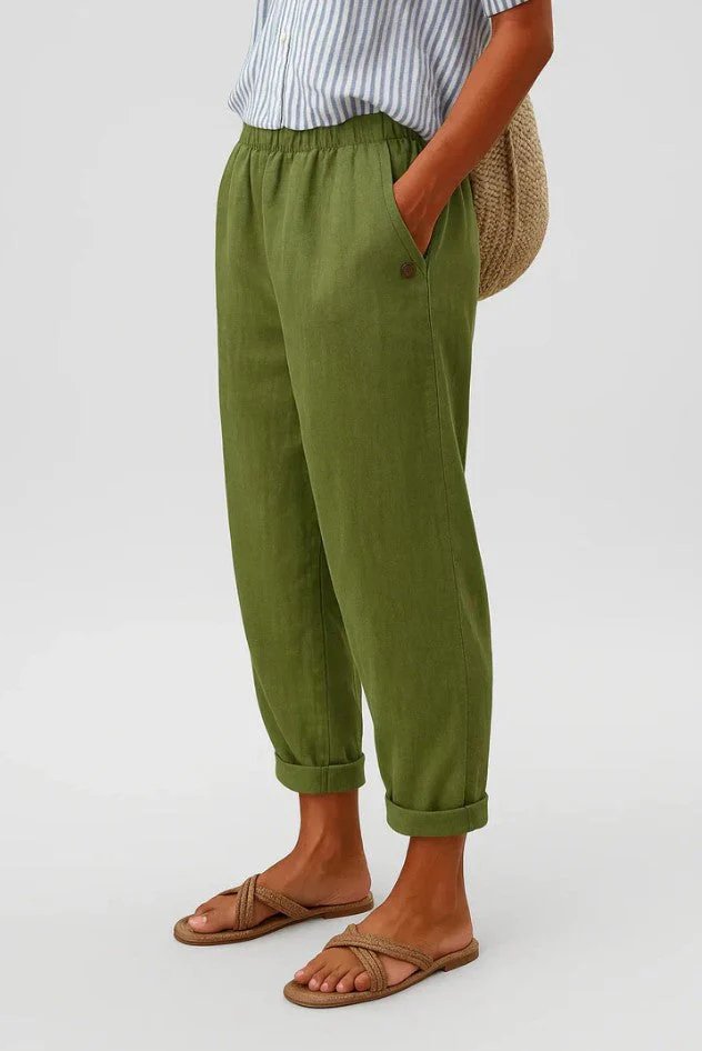 Aria™ | Elastic Waist Straight Leg Trousers