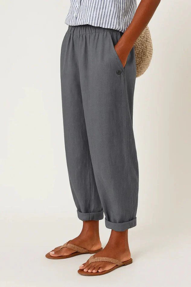 Aria™ | Elastic Waist Straight Leg Trousers