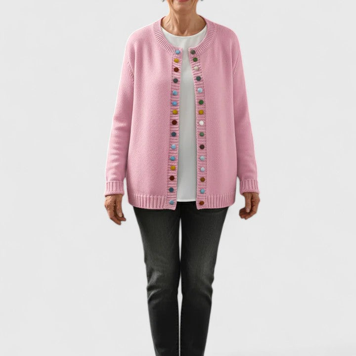 DAISY – WHIMSICAL BUTTON CARDIGAN